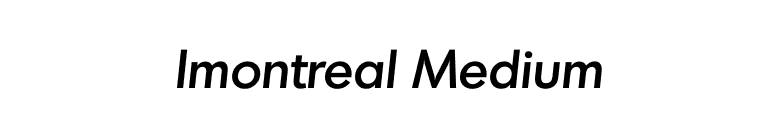 Imontreal Medium font preview