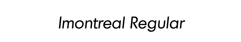 Imontreal Regular font preview