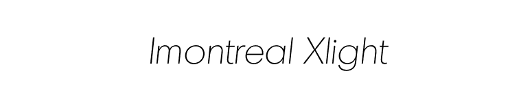 Imontreal Xlight font preview