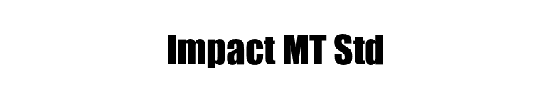 Impact MT Std font preview