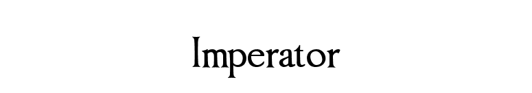 Imperator font preview