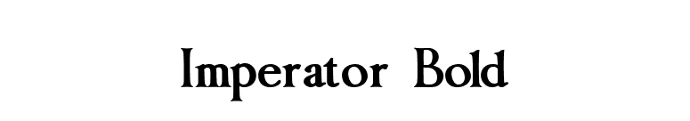 Imperator Bold font preview