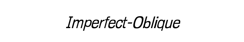 Imperfect-Oblique font preview