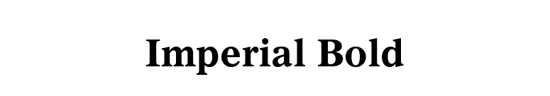Imperial Bold font preview