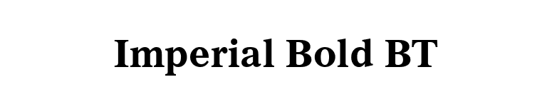 Imperial Bold BT font preview