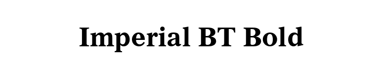 Imperial BT Bold font preview