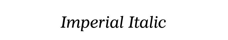 Imperial Italic font preview