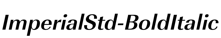 ImperialStd-BoldItalic font preview