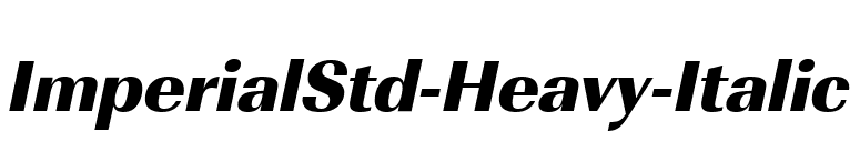 ImperialStd-Heavy-Italic font preview