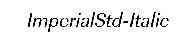 ImperialStd-Italic font preview