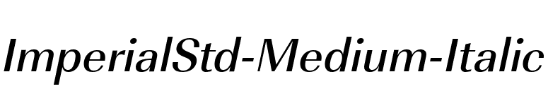 ImperialStd-Medium-Italic font preview