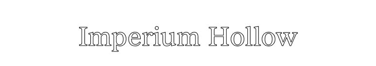 Imperium Hollow font preview