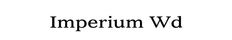 Imperium Wd font preview