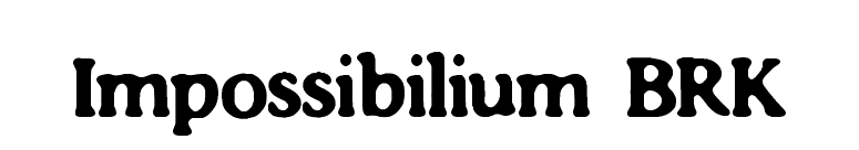 Impossibilium BRK font preview