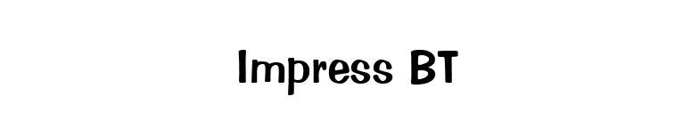 Impress BT font preview