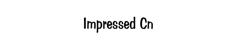Impressed Cn font preview