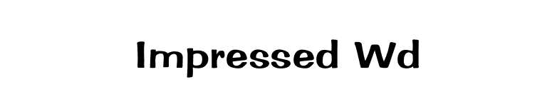 Impressed Wd font preview