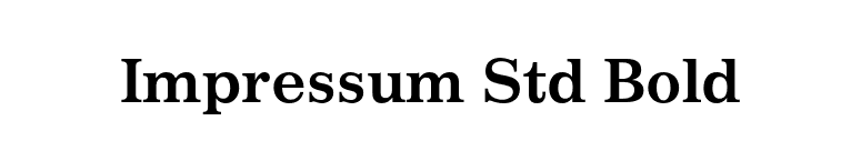 Impressum Std Bold font preview