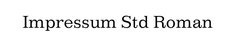 Impressum Std Roman font preview