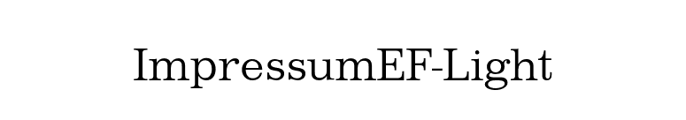 ImpressumEF-Light font preview
