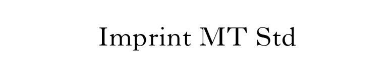 Imprint MT Std font preview