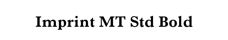 Imprint MT Std Bold font preview