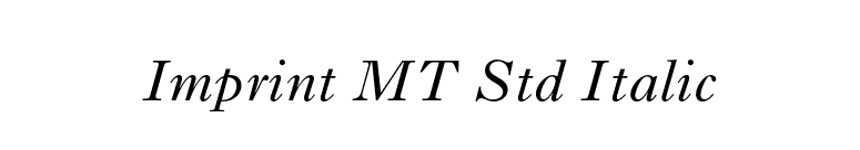 Imprint MT Std Italic font preview