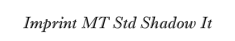 Imprint MT Std Shadow It font preview
