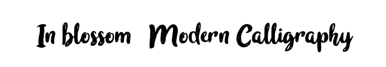 In blossom - Modern Calligraphy font preview