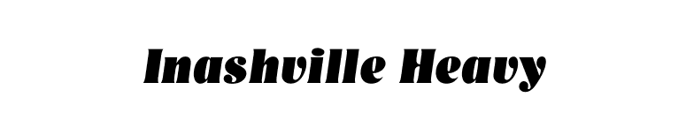 Inashville Heavy font preview