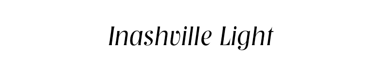 Inashville Light font preview