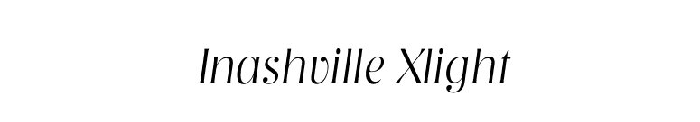Inashville Xlight font preview