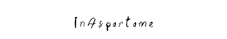 InAspartame font preview