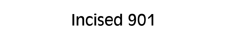 Incised 901 font preview