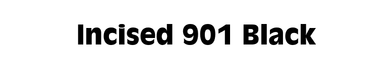 Incised 901 Black font preview