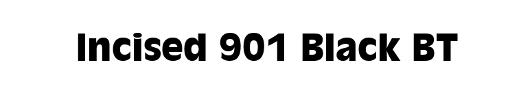 Incised 901 Black BT font preview