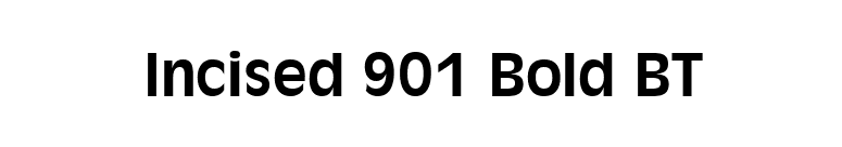 Incised 901 Bold BT font preview