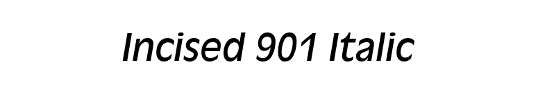 Incised 901 Italic font preview