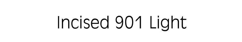 Incised 901 Light font preview