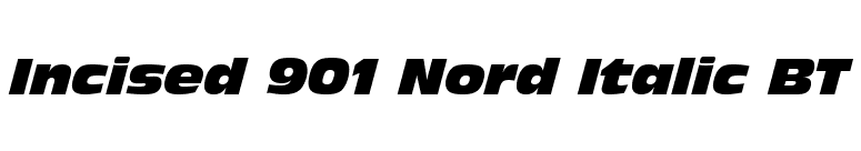 Incised 901 Nord Italic BT font preview