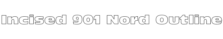 Incised 901 Nord Outline font preview
