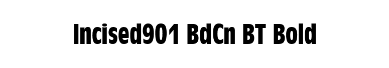 Incised901 BdCn BT Bold font preview