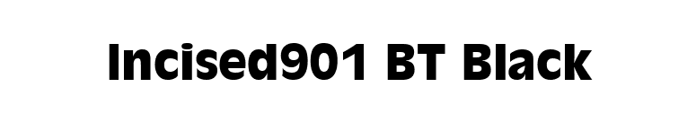 Incised901 BT Black font preview
