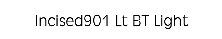 Incised901 Lt BT Light font preview