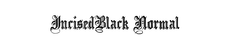 IncisedBlack Normal font preview