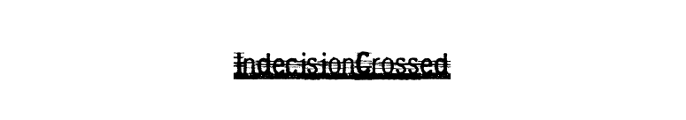 IndecisionCrossed font preview