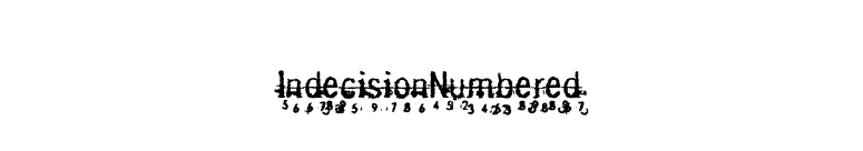 IndecisionNumbered font preview