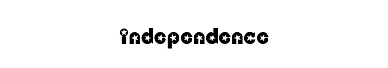 Independence font preview
