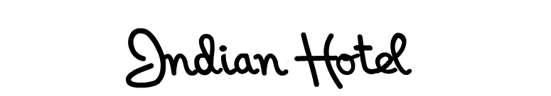 Indian Hotel font preview