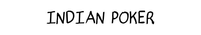 indian poker. font preview
